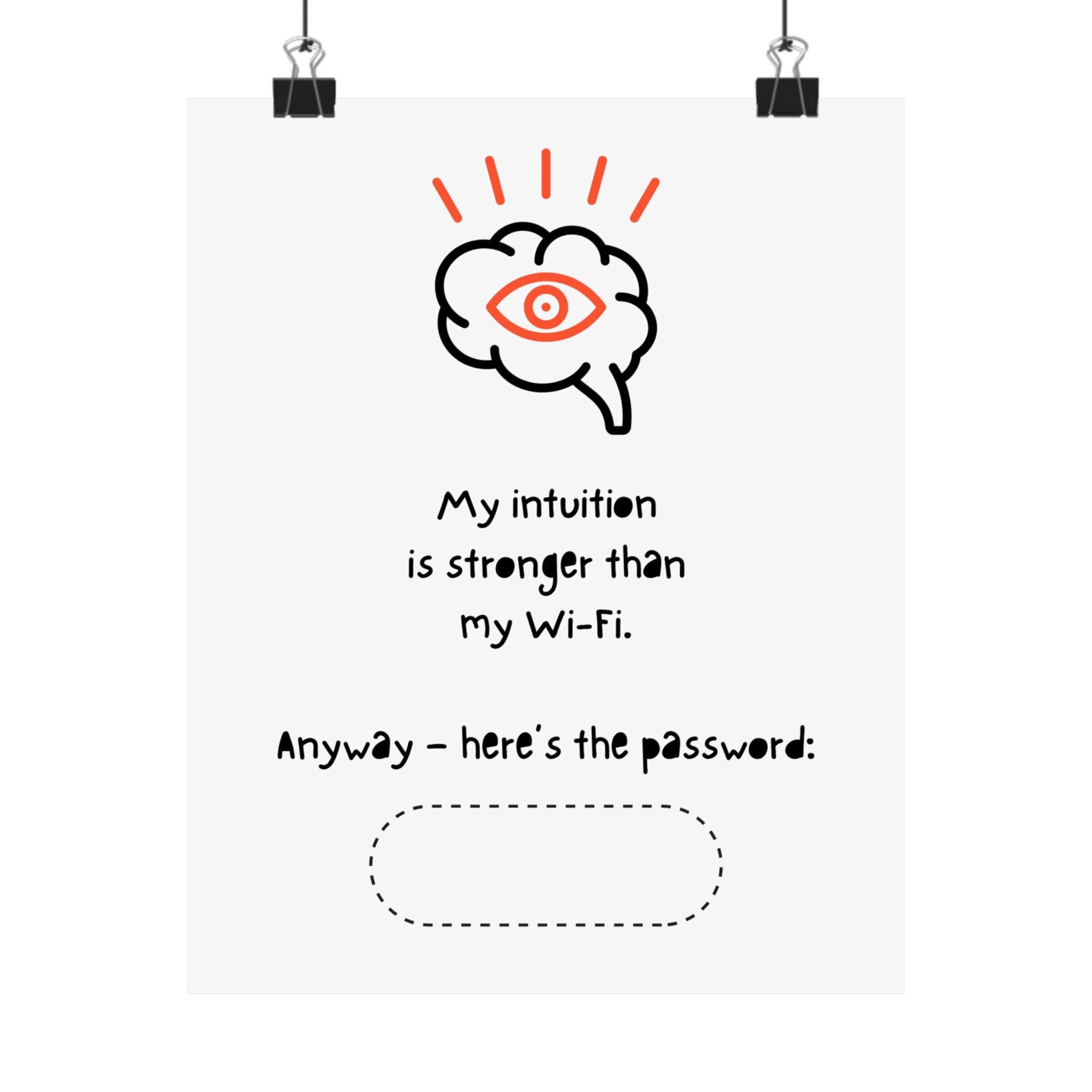 Intuition Wi-Fi Password Poster