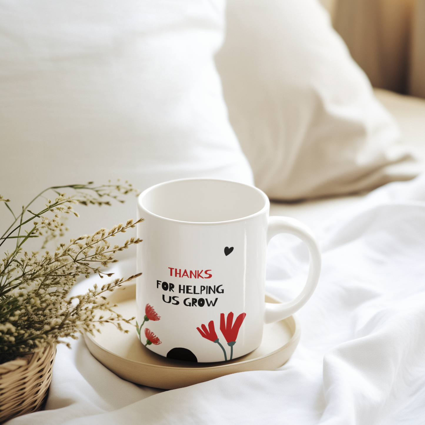 "Thanks For Helping Us Grow" Ceramic Mug (11oz)